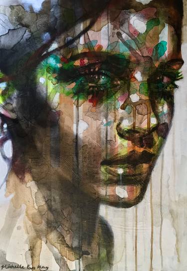 Print of Expressionism Portrait Paintings by Michelle Eva May