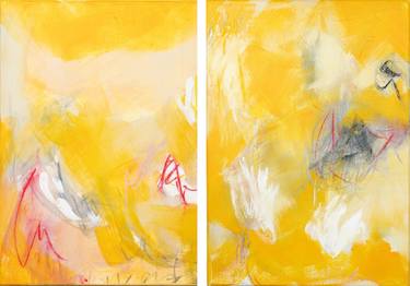 Original Abstract Expressionism Abstract Paintings by Monika Herschberger