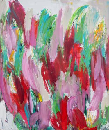 Print of Abstract Floral Paintings by Monika Herschberger