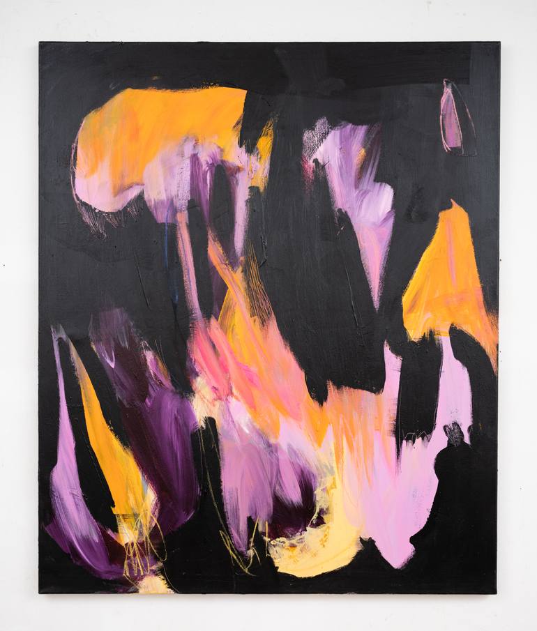 Original Abstract Expressionism Abstract Painting by Monika Herschberger