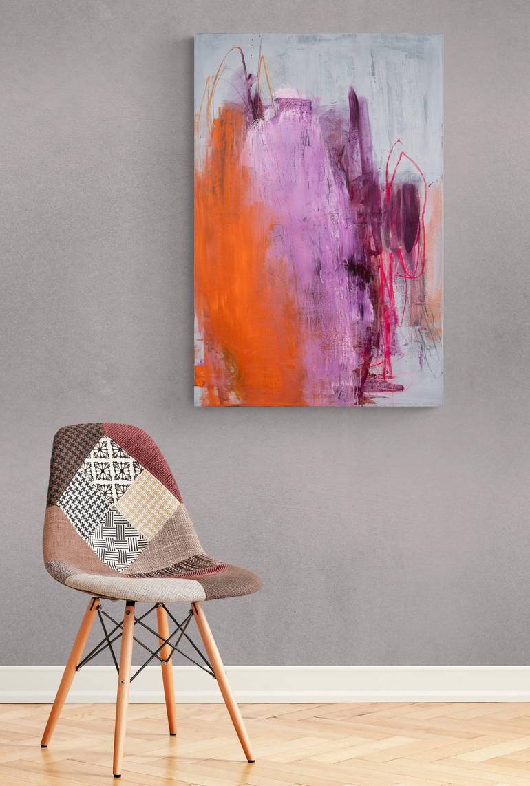 Original Abstract Expressionism Abstract Painting by Monika Herschberger