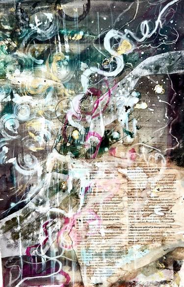 Print of Abstract Outer Space Mixed Media by Victoria Dmitrieva