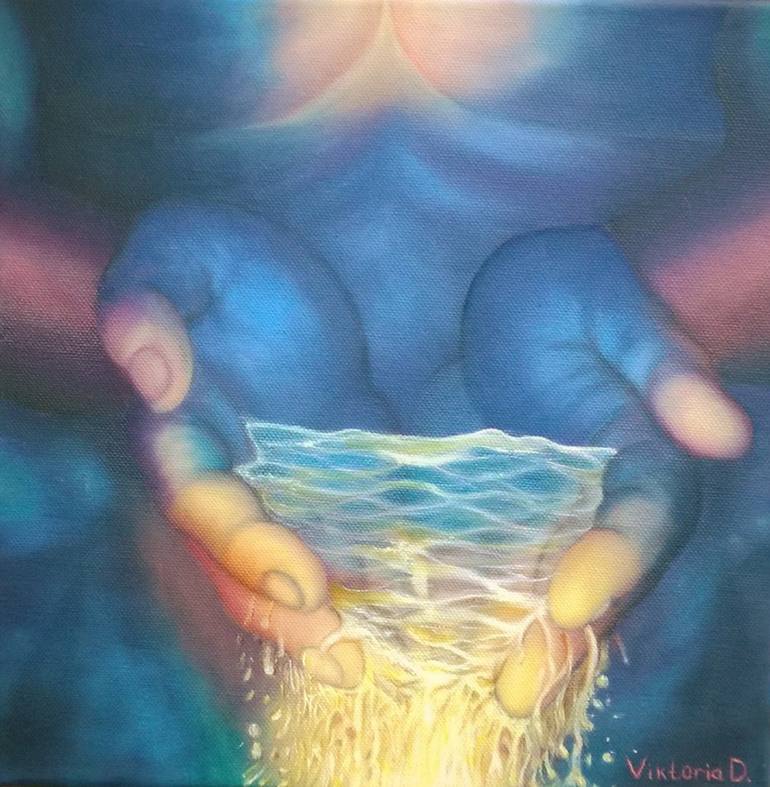 Oil painting Hands of the God Painting by Victoria Dmitrieva Saatchi Art