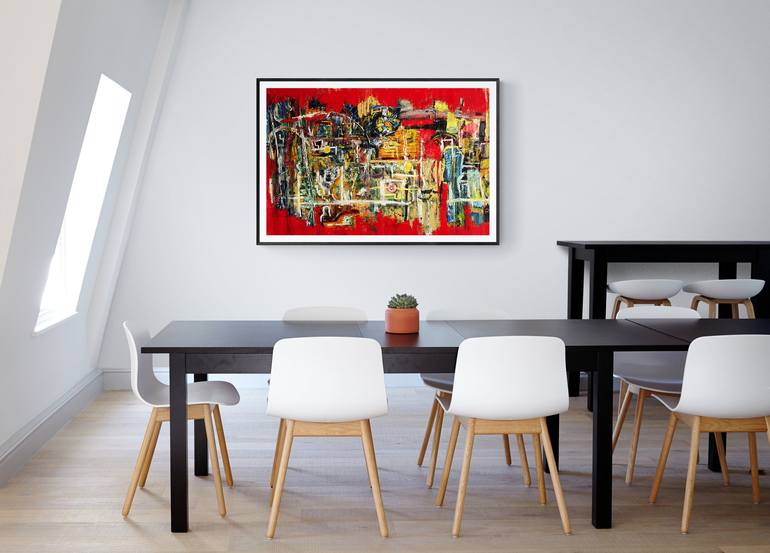Original urban art Abstract Painting by Barb Sherin