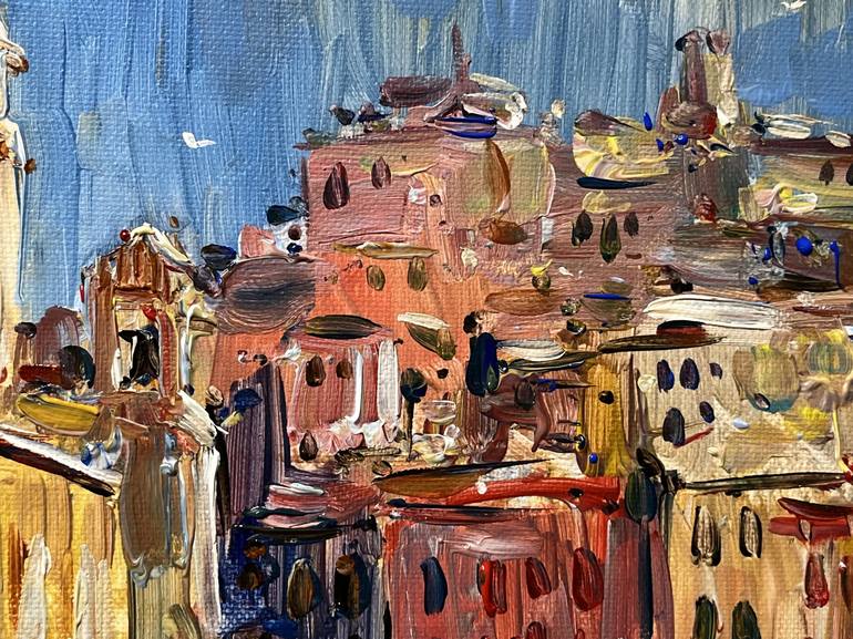 Original Abstract Cities Painting by Altin Furxhi