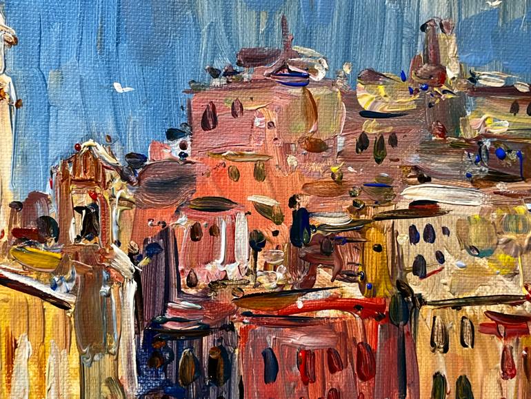 Original Abstract Cities Painting by Altin Furxhi