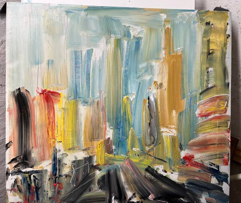 Original Abstract Expressionism Abstract Painting by Altin Furxhi