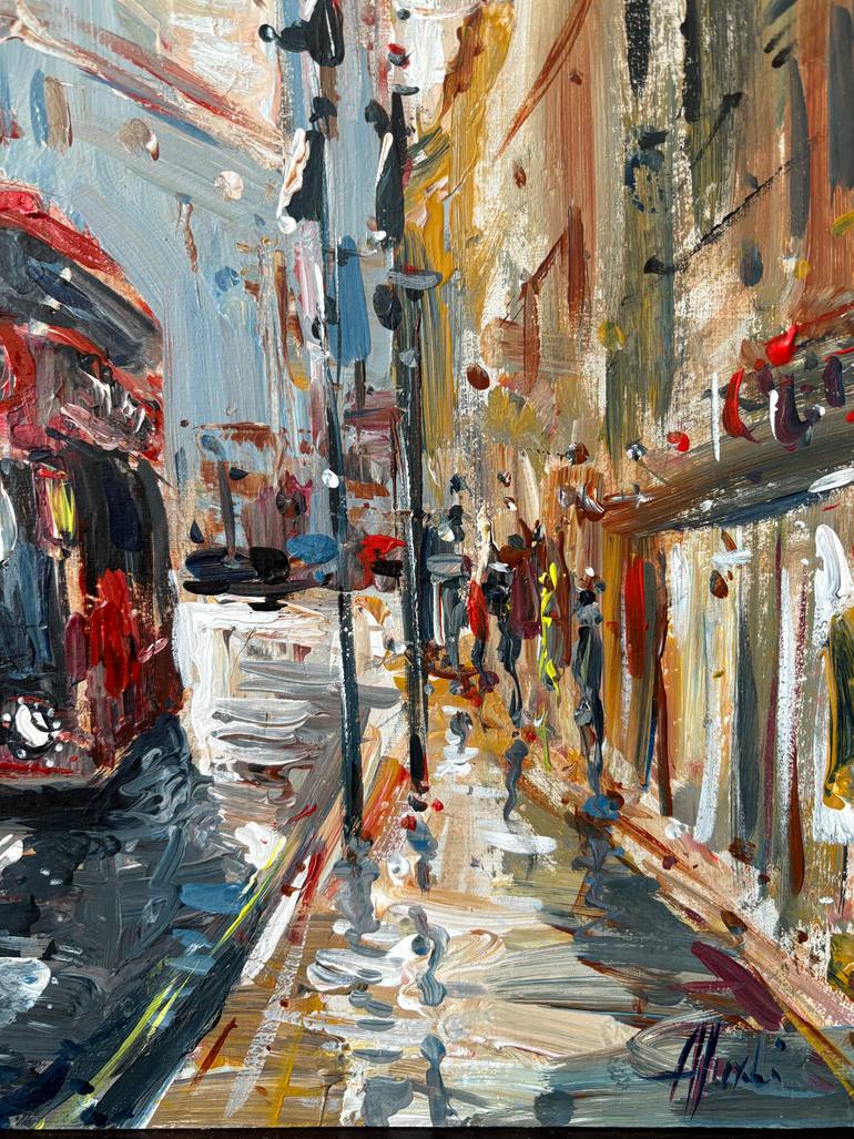 Original Abstract Expressionism Abstract Painting by Altin Furxhi