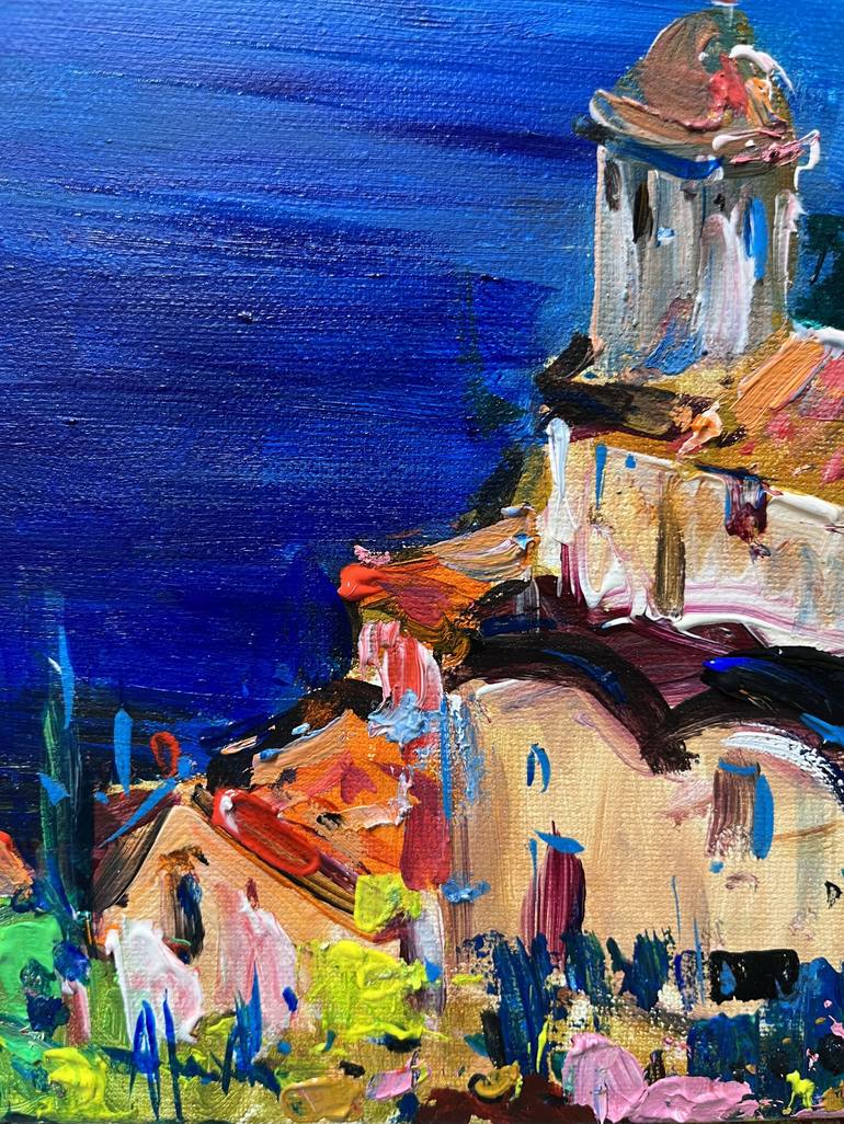 Original Abstract Seascape Painting by Altin Furxhi