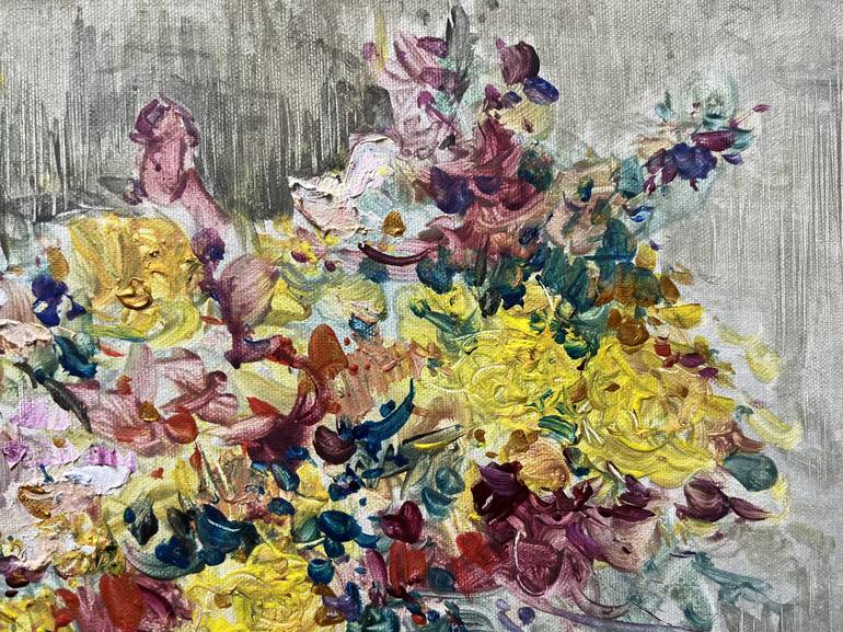 Original Floral Painting by Altin Furxhi