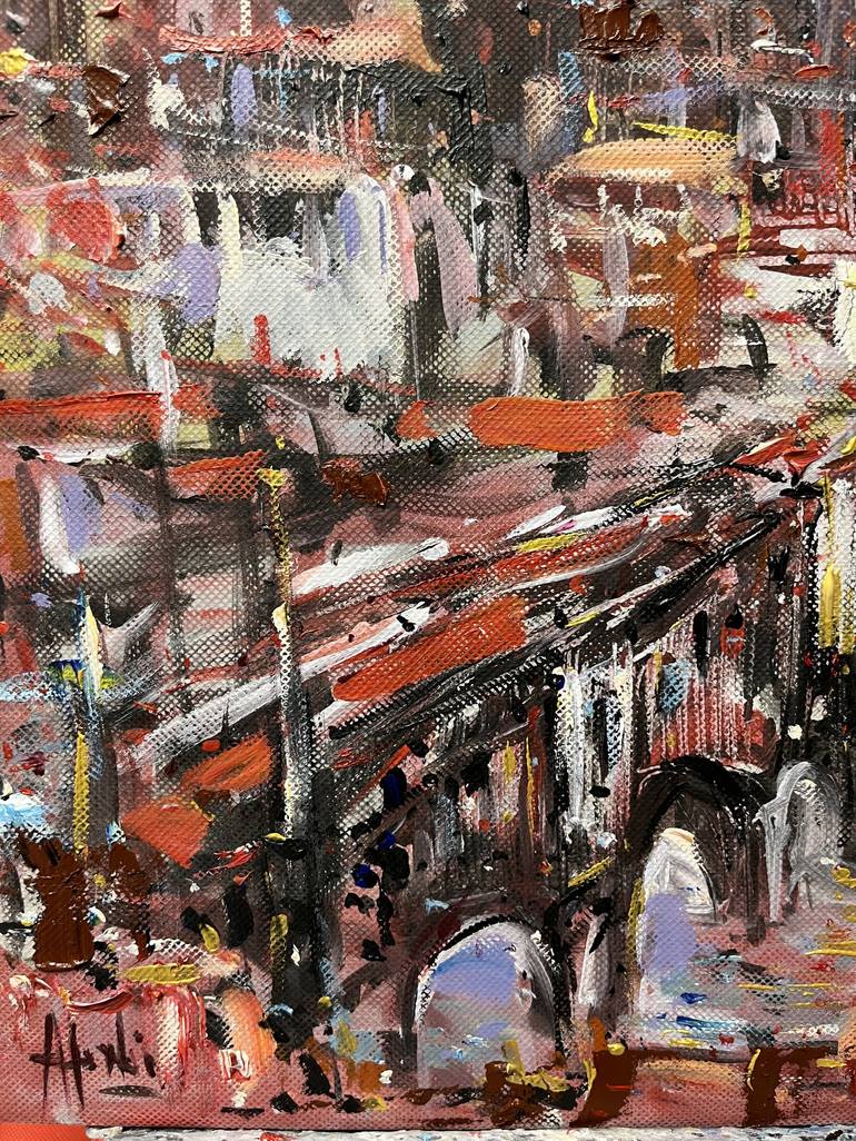 Original Modern Cities Painting by Altin Furxhi