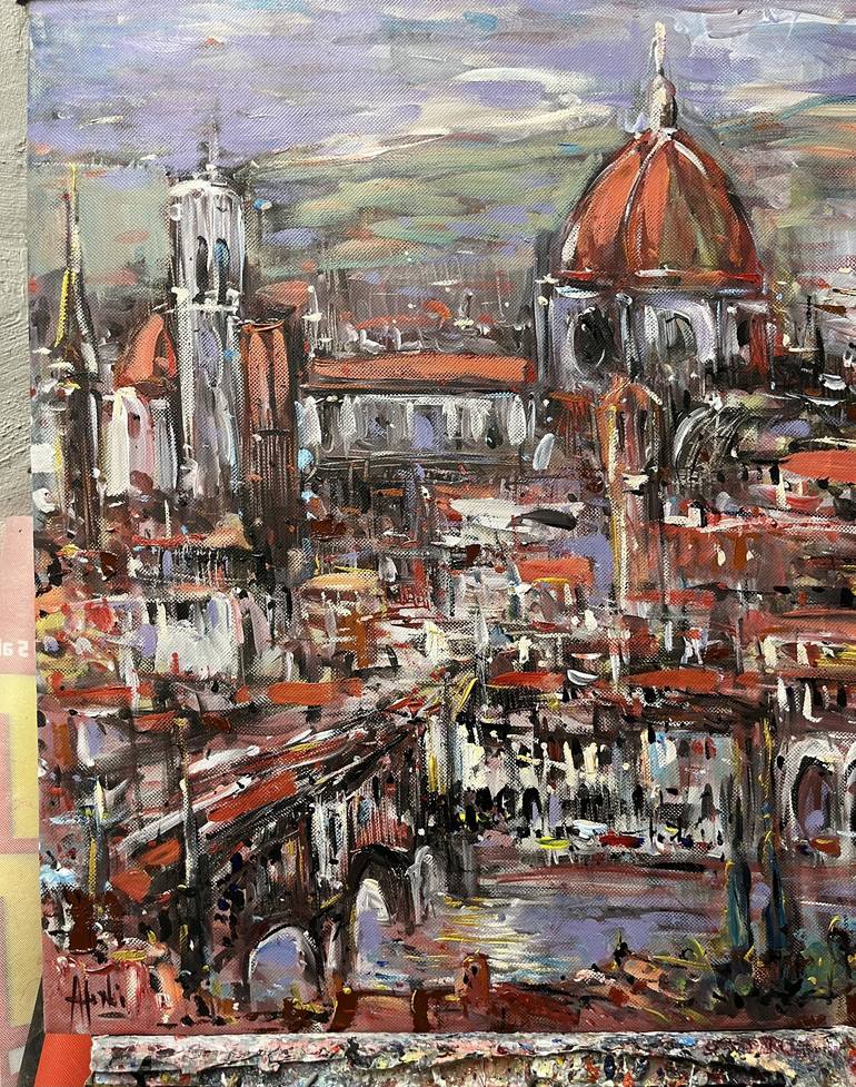 Original Modern Cities Painting by Altin Furxhi