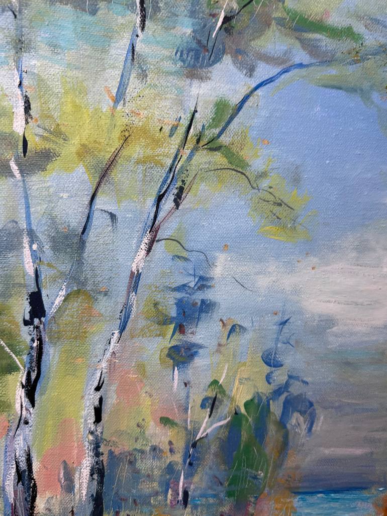 Original Abstract Cities Painting by Altin Furxhi