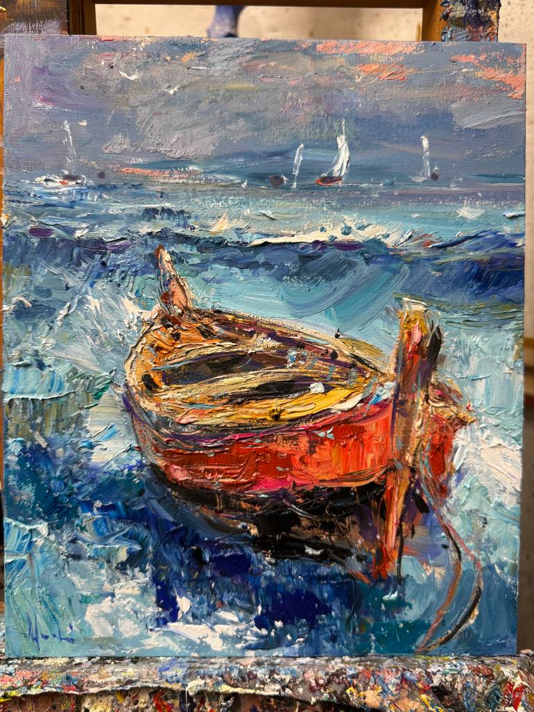 Original Abstract Landscape Painting by Altin Furxhi