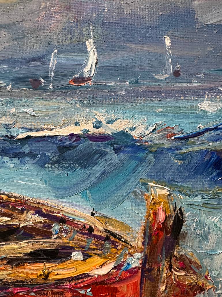 Original Abstract Landscape Painting by Altin Furxhi