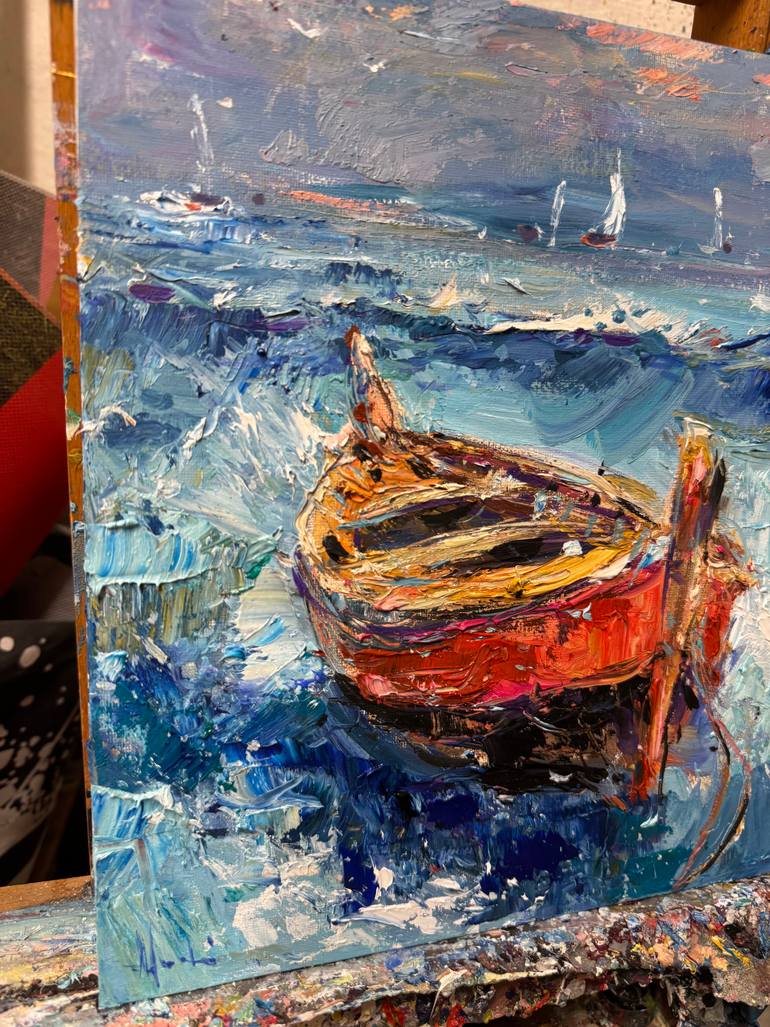 Original Abstract Landscape Painting by Altin Furxhi