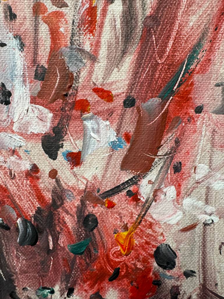 Original Abstract Floral Painting by Altin Furxhi