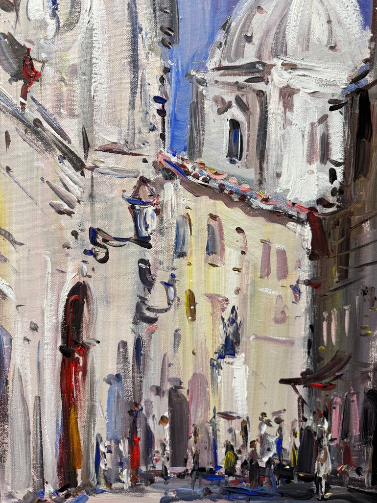 Original Abstract Cities Painting by Altin Furxhi