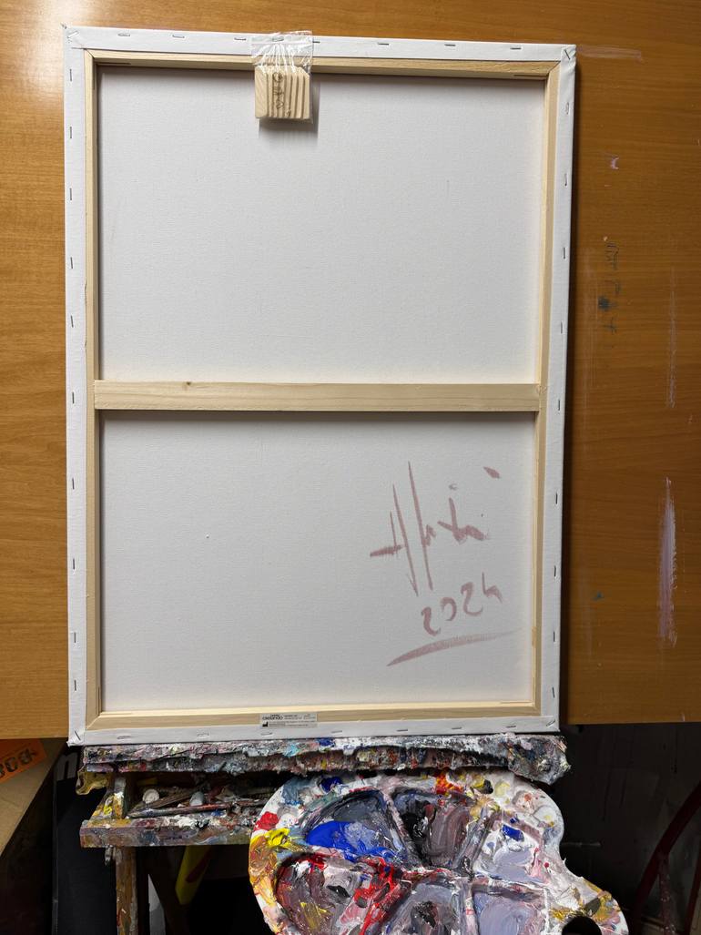 Original Abstract Cities Painting by Altin Furxhi