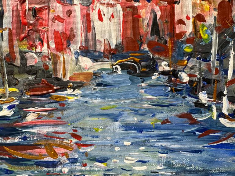 Original Abstract Beach Painting by Altin Furxhi