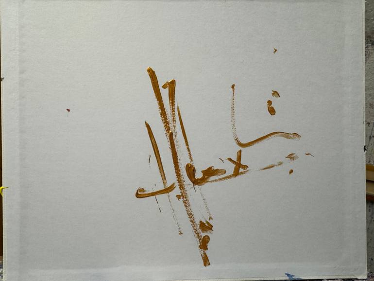 Original Abstract Beach Painting by Altin Furxhi