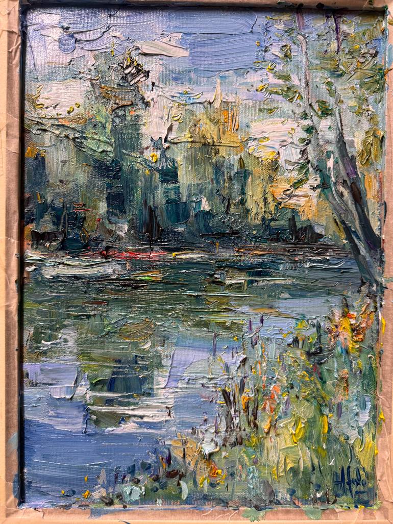 Original Abstract Expressionism Abstract Painting by Altin Furxhi