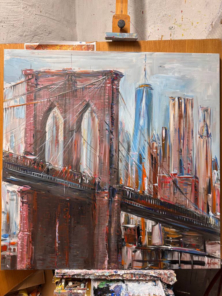 Original Abstract Expressionism Abstract Painting by Altin Furxhi