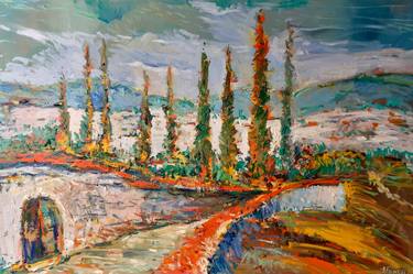 Original Abstract Landscape Paintings by Altin Furxhi