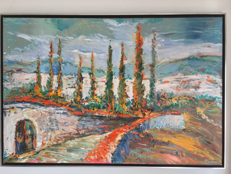 Original Abstract Landscape Painting by Altin Furxhi
