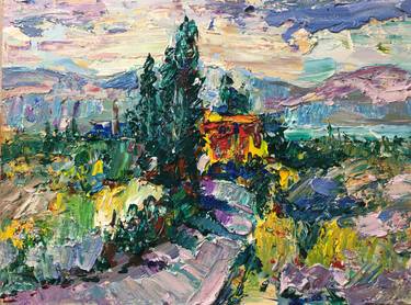 Original Expressionism Landscape Paintings by Altin Furxhi