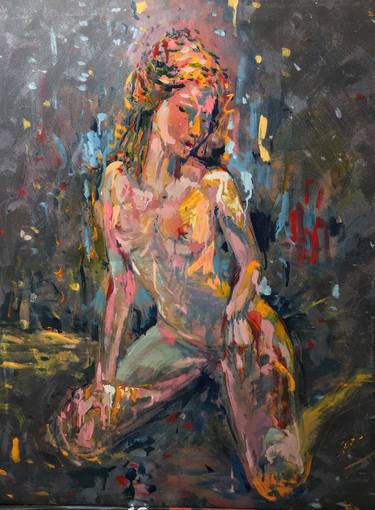 Original Expressionism Nude Paintings by Altin Furxhi