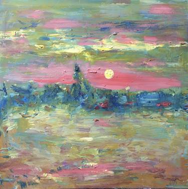 Original Abstract Expressionism Landscape Paintings by Altin Furxhi