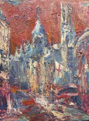 Print of Abstract Expressionism Cities Paintings by Altin Furxhi