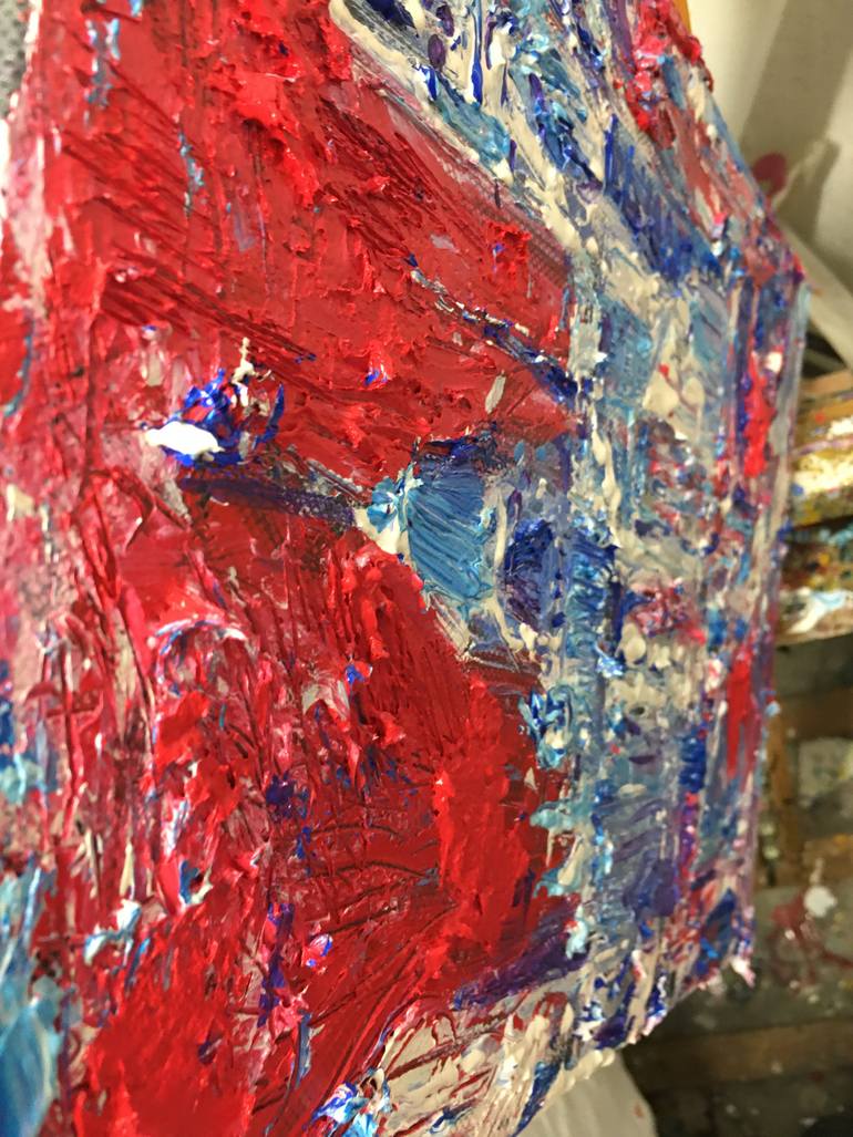 Original Abstract Cities Painting by Altin Furxhi
