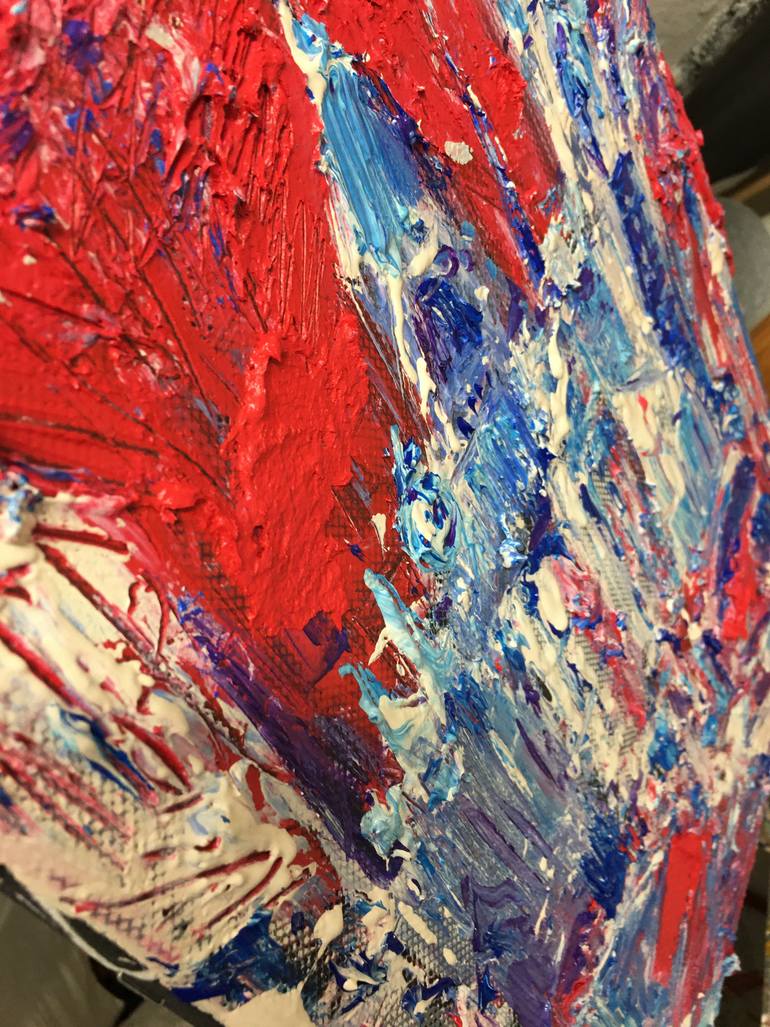 Original Abstract Cities Painting by Altin Furxhi