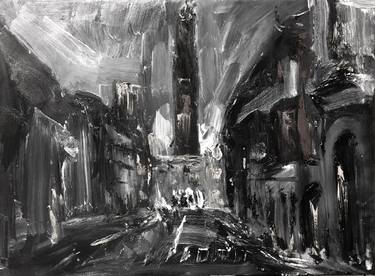 Print of Abstract Expressionism Architecture Paintings by Altin Furxhi