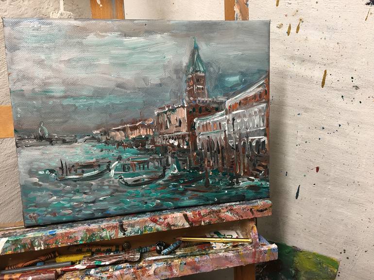 Original Expressionism Cities Painting by Altin Furxhi