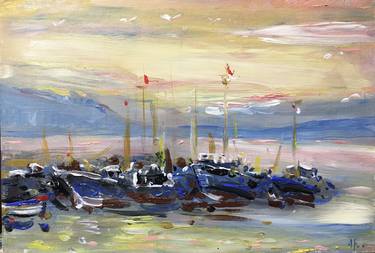 Original Expressionism Seascape Paintings by Altin Furxhi