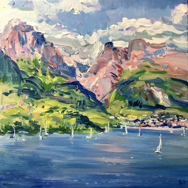 Original Impressionism Landscape Paintings by Altin Furxhi