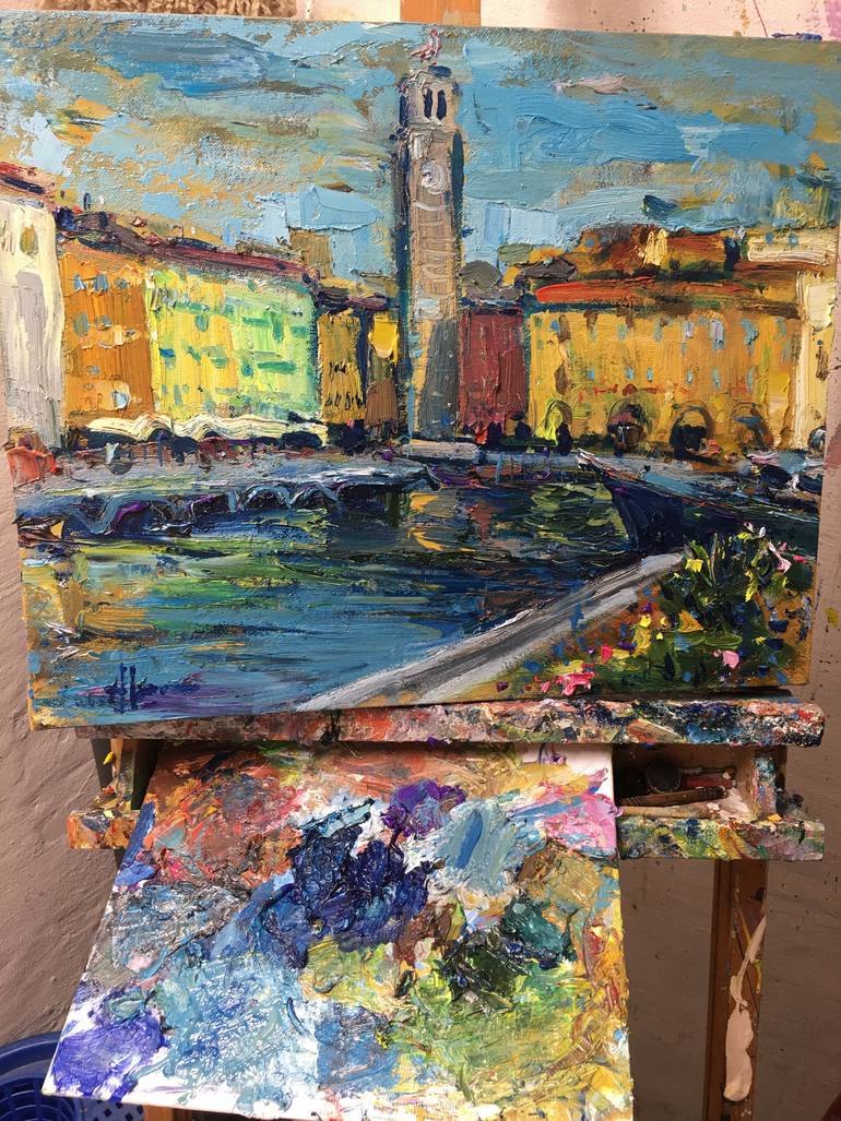 Original Expressionism Landscape Painting by Altin Furxhi