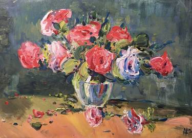 Print of Expressionism Floral Paintings by Altin Furxhi