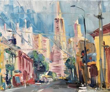 Print of Cities Paintings by Altin Furxhi