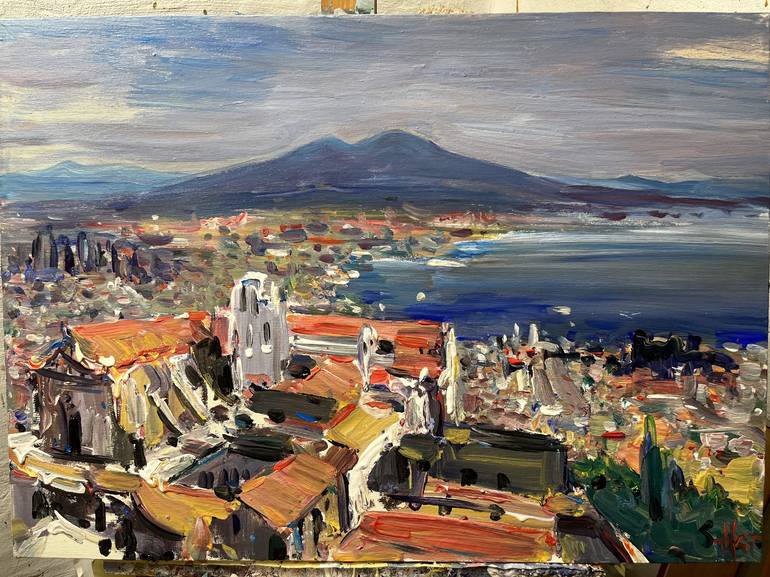 Original Expressionism Cities Painting by Altin Furxhi