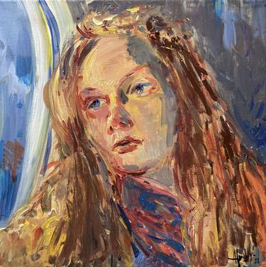 Original Expressionism Portrait Paintings by Altin Furxhi