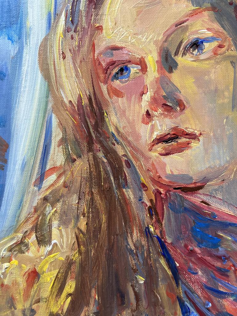 Original Expressionism Portrait Painting by Altin Furxhi