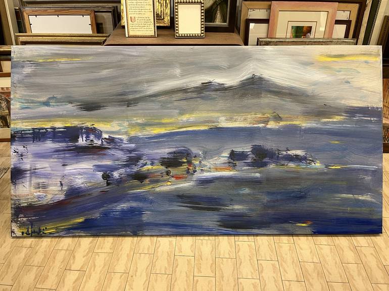 Original Abstract Expressionism Landscape Painting by Altin Furxhi