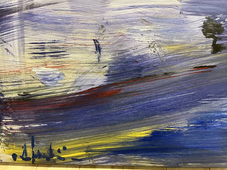 Original Abstract Expressionism Landscape Painting by Altin Furxhi