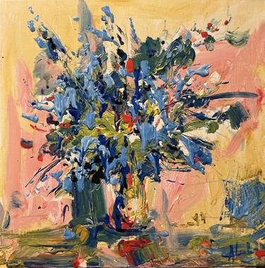 Print of Abstract Expressionism Floral Paintings by Altin Furxhi
