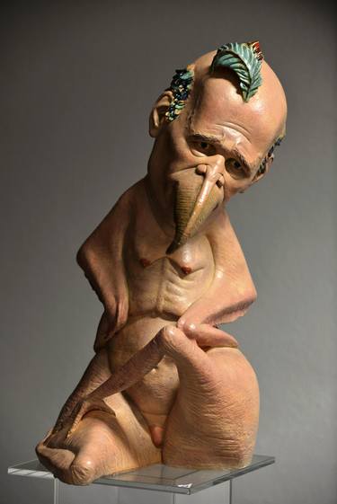 Original Surrealism Nude Sculpture by Julia Hanzl