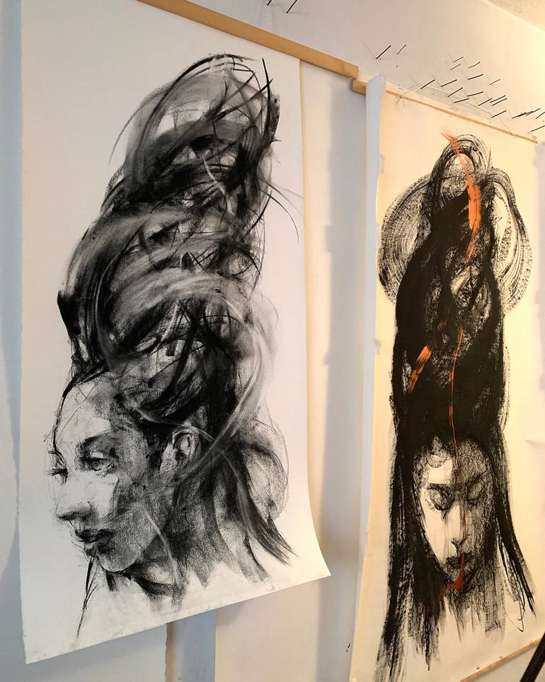 Original Portraiture Portrait Drawing by Hiromi Oikawa